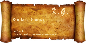 Kustos Gemma névjegykártya